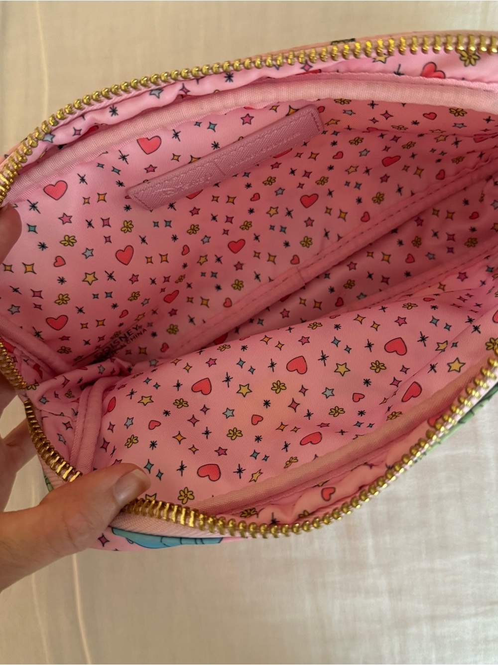 Stoney Clover Lane x Disney Small Princess Pouch with “B” Pearl Patch - Picture 4 of 4